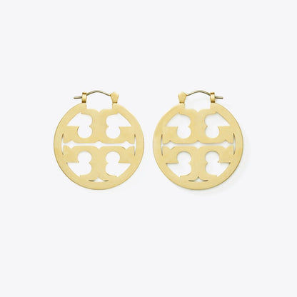 Tory Burch Small Icon Hoop Earrings Tory Gold