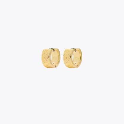 Tory Burch Small Icon T Monogram Hoop Earrings Tory Gold