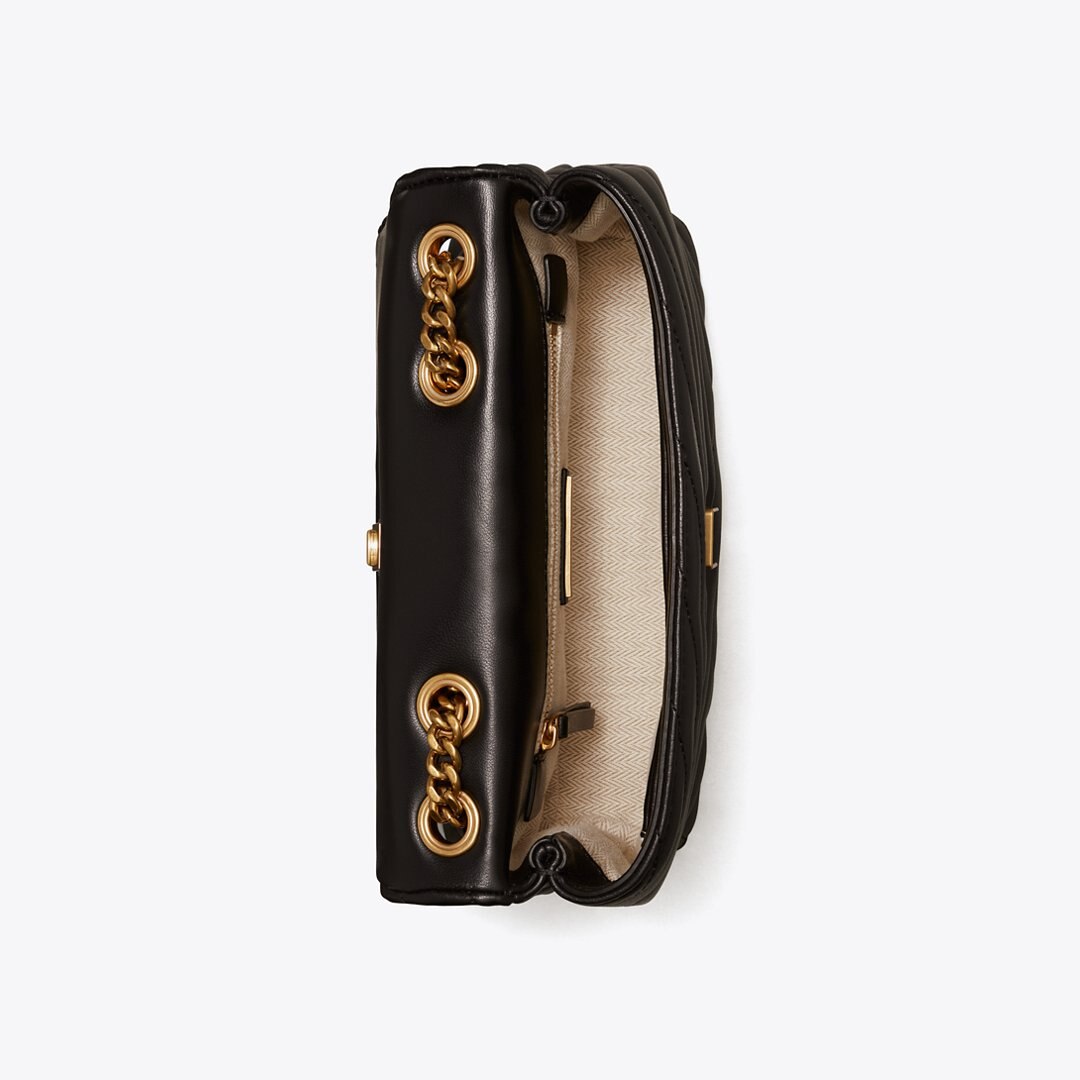 Tory Burch Small Kira Chevron Shoulder Bag Black