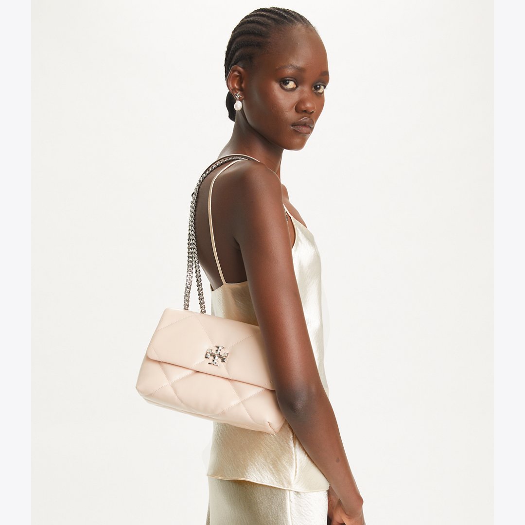 Tory Burch Small Kira Diamond Quilt Shoulder Bag Soft Pink