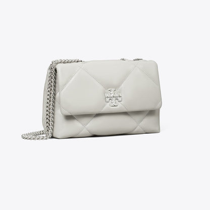 Tory Burch Small Kira Diamond Quilt Shoulder Bag Gray