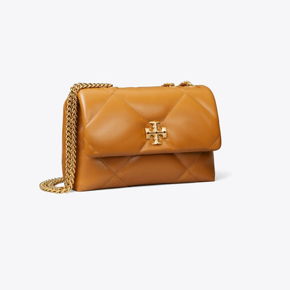 Tory Burch Small Kira Diamond Quilt Shoulder Bag Classic Chestnut