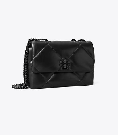 Small Kira Diamond Quilt Shoulder Bag Black Black