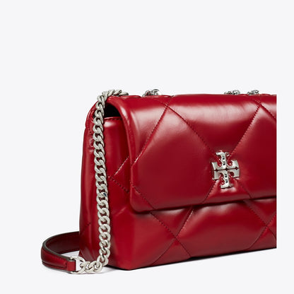 Tory Burch Small Kira Diamond Quilt Shoulder Bag Red