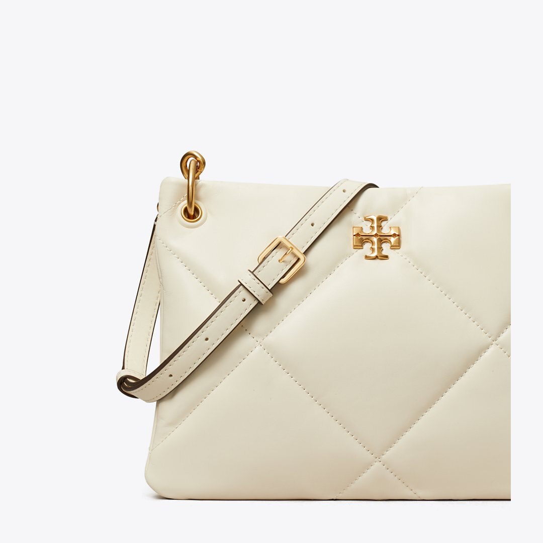 Tory Burch Small Kira Diamond Quilt Shoulder Bag Warm White