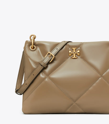 Small Kira Diamond Quilt Shoulder Bag Taupe Oak Taupe Oak