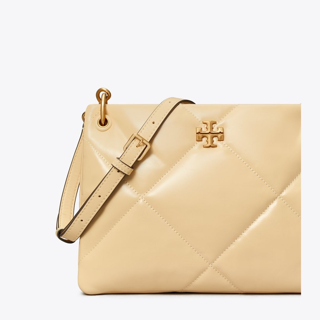 Tory Burch Small Kira Diamond Quilt Shoulder Bag Vanilla Soft Serve