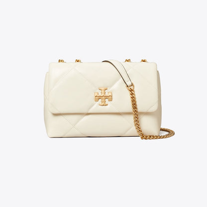 Tory Burch Small Kira Diamond Quilt Shoulder Bag Warm White
