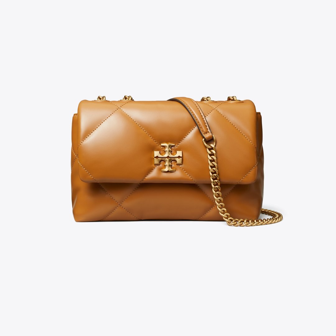 Tory Burch Small Kira Diamond Quilt Shoulder Bag Classic Chestnut