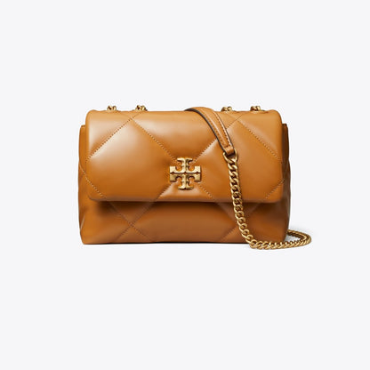 Tory Burch Small Kira Diamond Quilt Shoulder Bag Classic Chestnut
