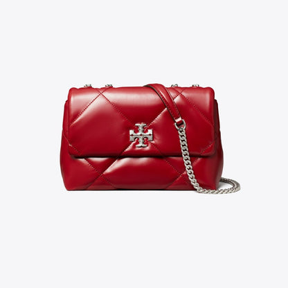 Tory Burch Small Kira Diamond Quilt Shoulder Bag Red