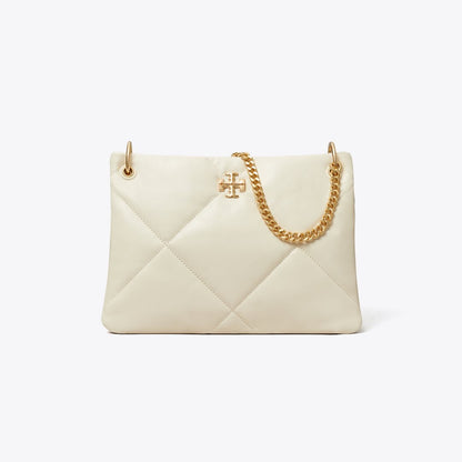 Tory Burch Small Kira Diamond Quilt Shoulder Bag Warm White