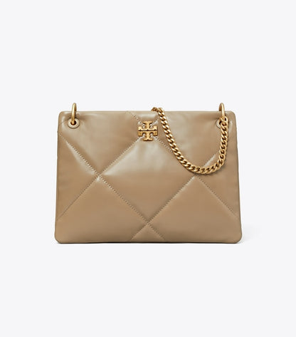 Small Kira Diamond Quilt Shoulder Bag Taupe Oak Taupe Oak