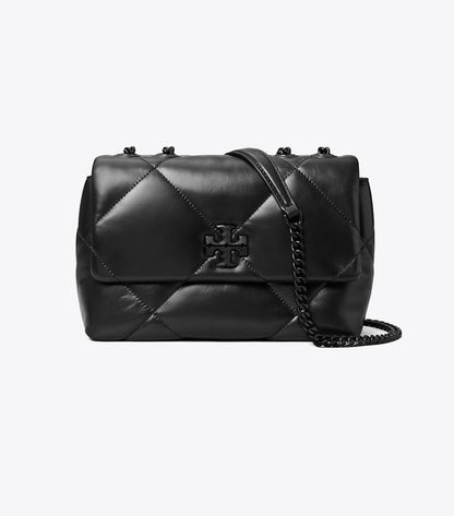 Small Kira Diamond Quilt Shoulder Bag Black Black