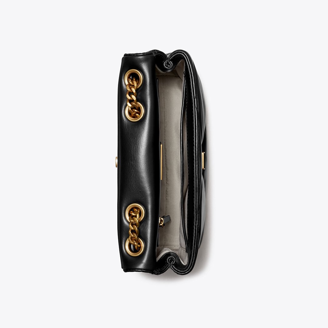 Tory Burch Small Kira Diamond Quilt Shoulder Bag Black