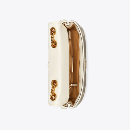 Tory Burch Small Kira Diamond Quilt Shoulder Bag Warm White