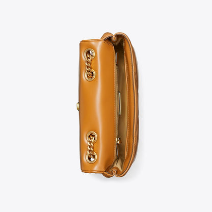 Tory Burch Small Kira Diamond Quilt Shoulder Bag Classic Chestnut