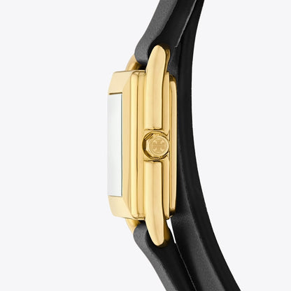 Tory Burch Small Kira Double Wrap Watch IVORY/GOLD/BLACK