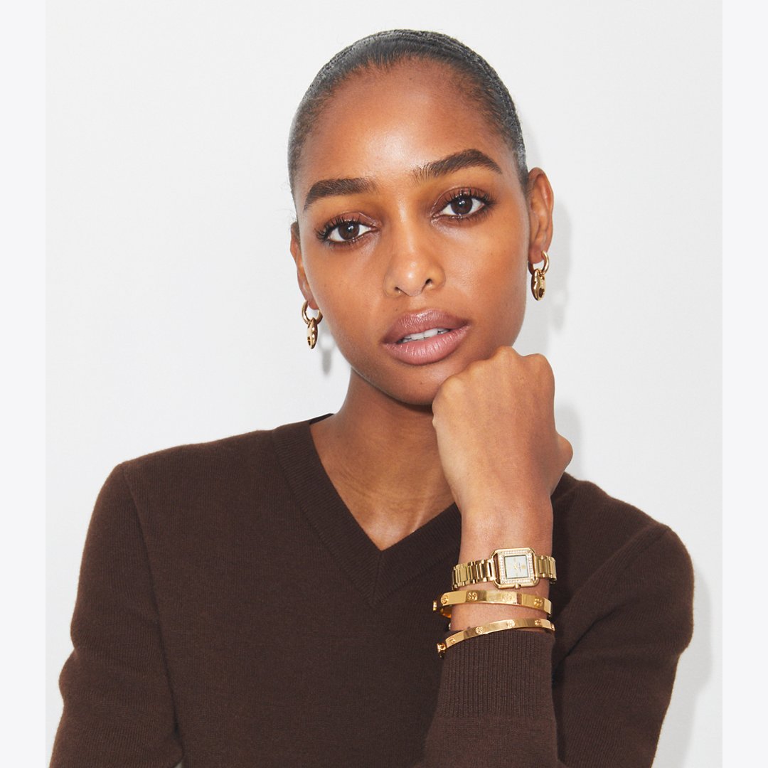 Tory Burch Small Kira Watch IVORY/STONES/GOLD