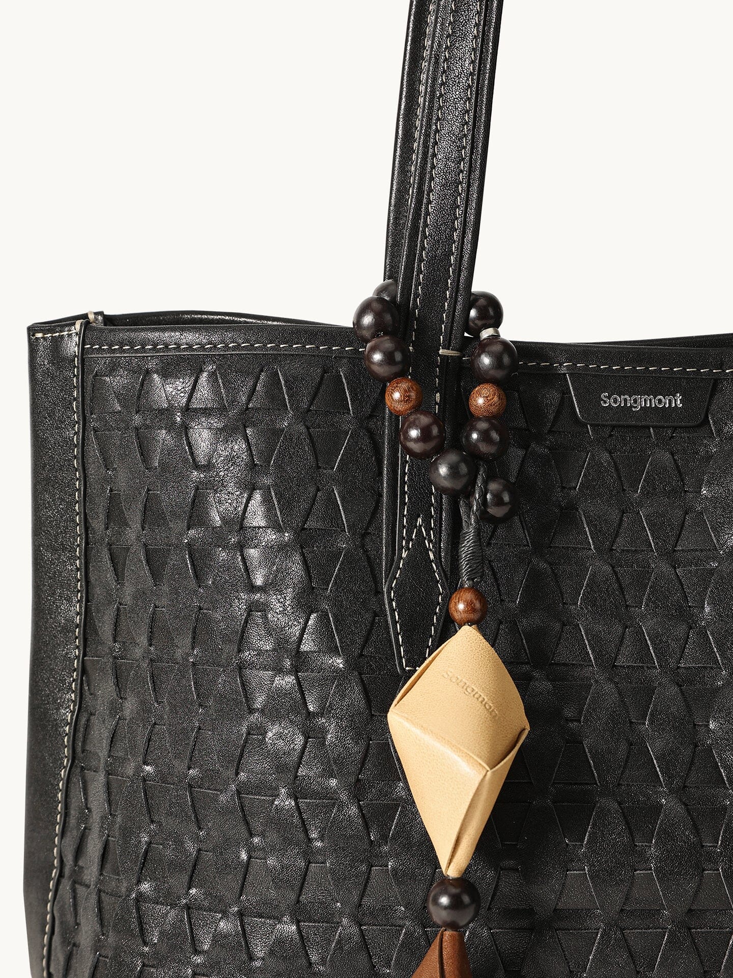Songmont Small Lattice Tote Onyx