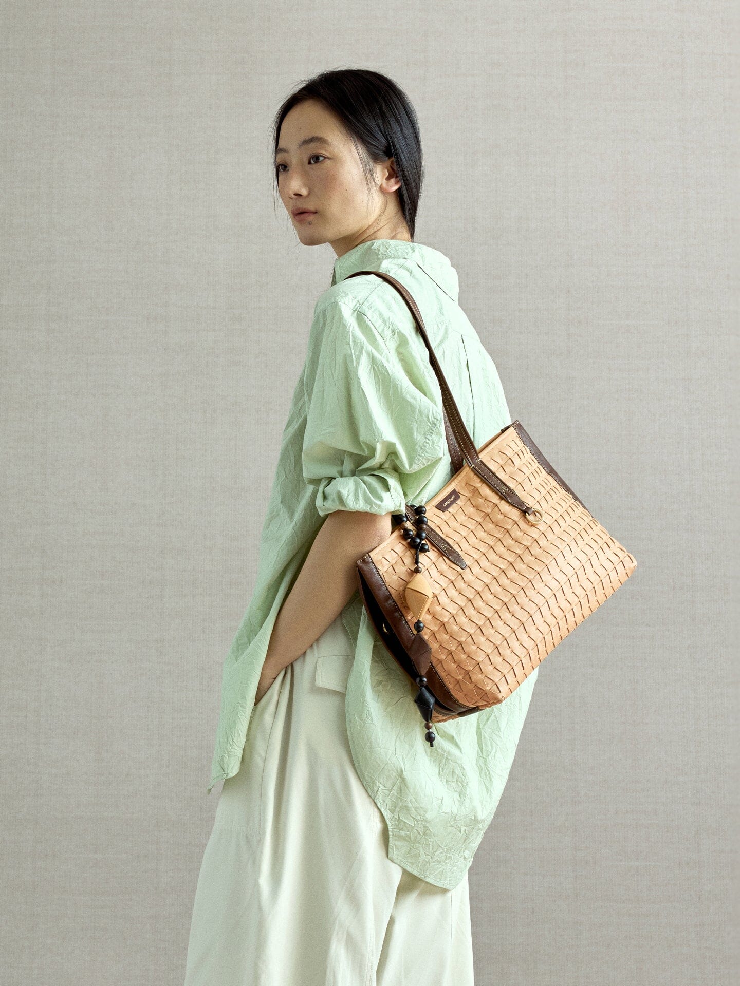 Songmont Small Lattice Tote Sulfur