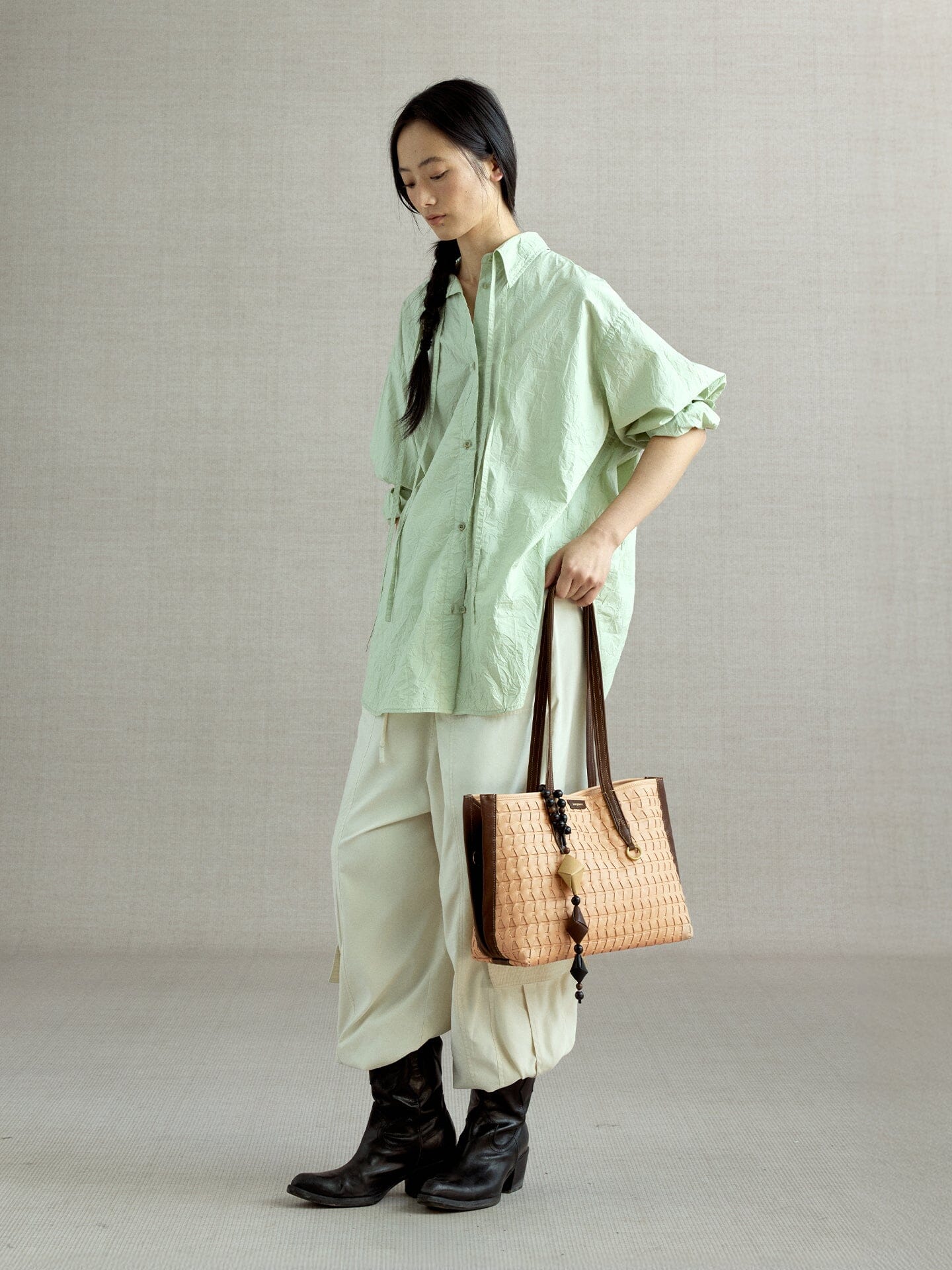 Songmont Small Lattice Tote Sulfur