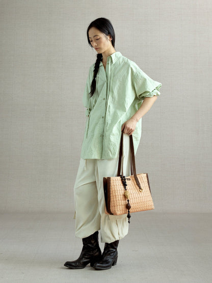 Songmont Small Lattice Tote Sulfur
