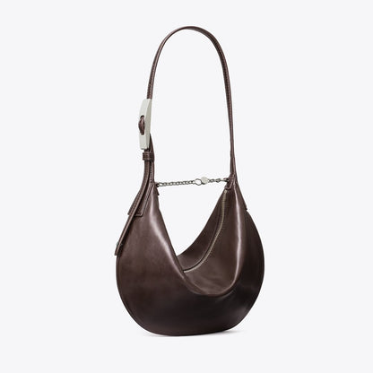 Tory Burch Small Leather Balloon Bag Warm Mahogany