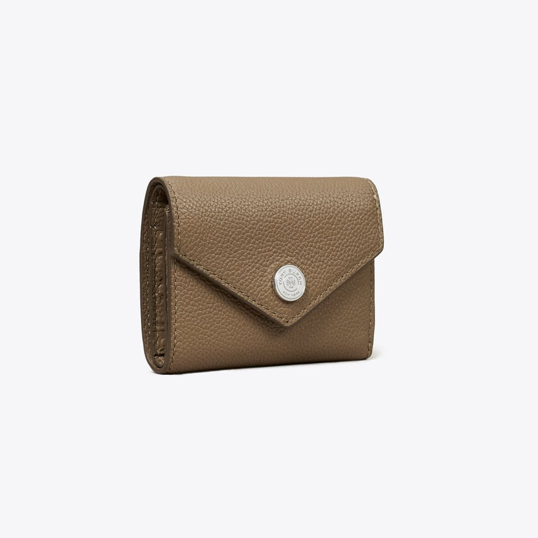 Tory Burch Small Pebble Envelope Wallet Wild Mushroom