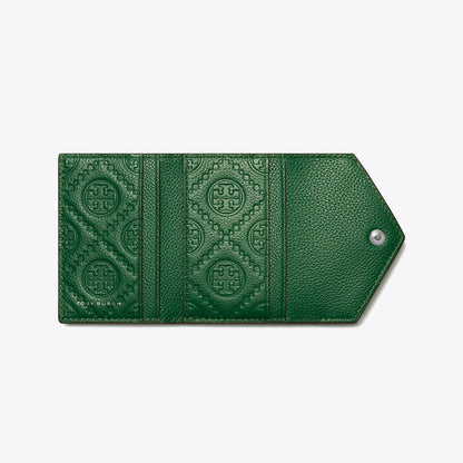 Tory Burch Small Pebble Envelope Wallet Dark Kale