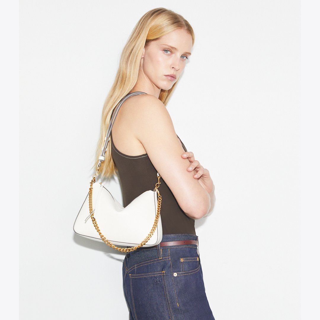 Tory Burch Small Perry Shoulder Bag Warm White