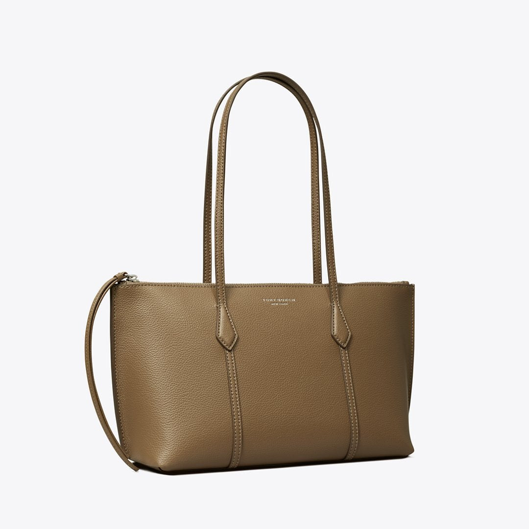 Tory Burch Small Perry Zip Tote Wild Mushroom