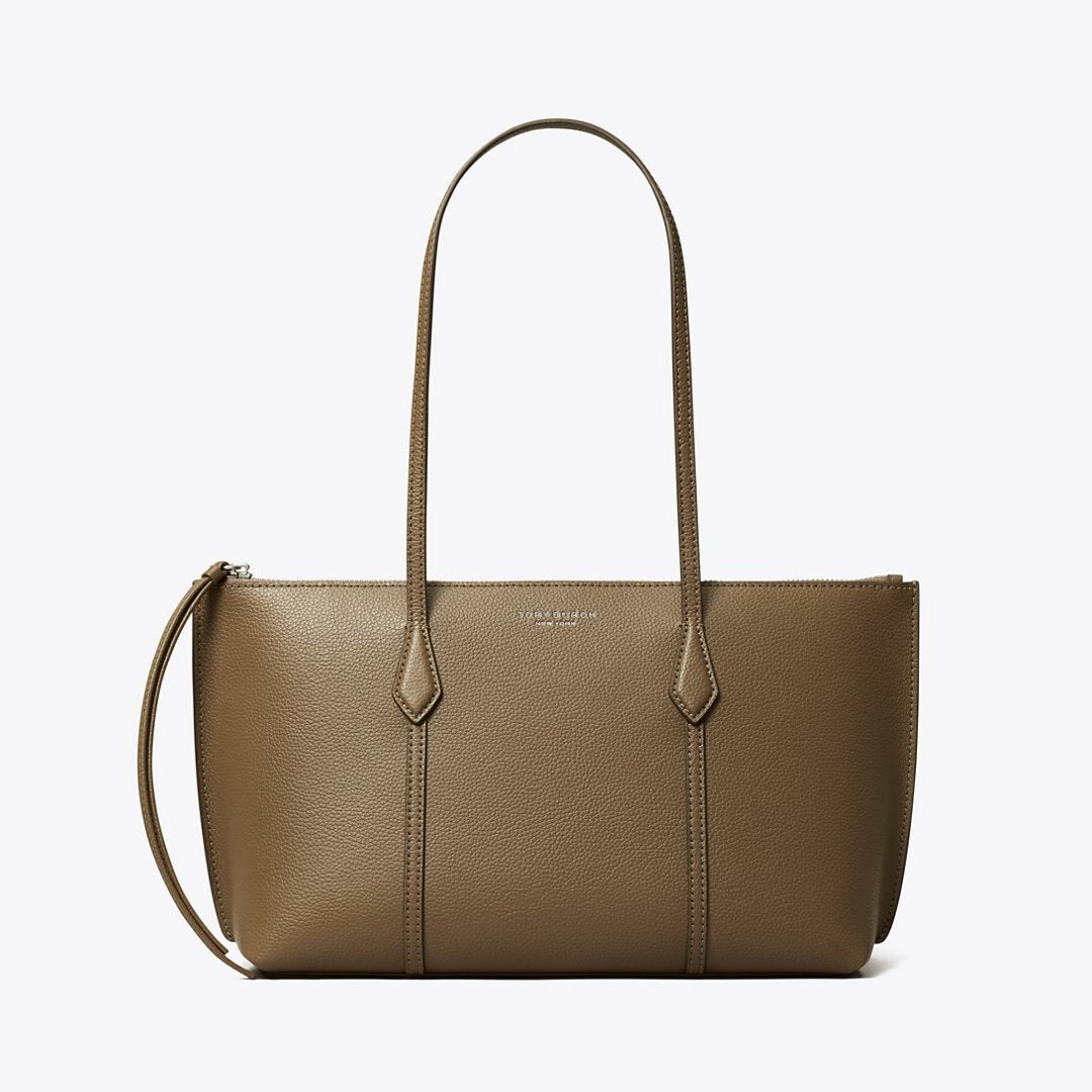 Tory Burch Small Perry Zip Tote Wild Mushroom