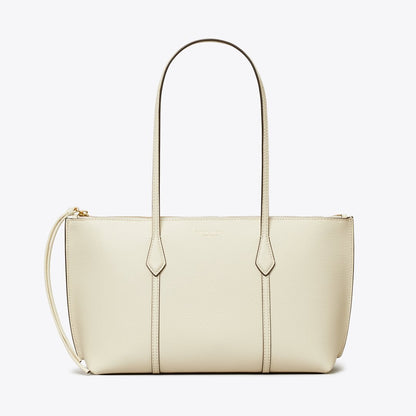 Tory Burch Small Perry Zip Tote Warm White