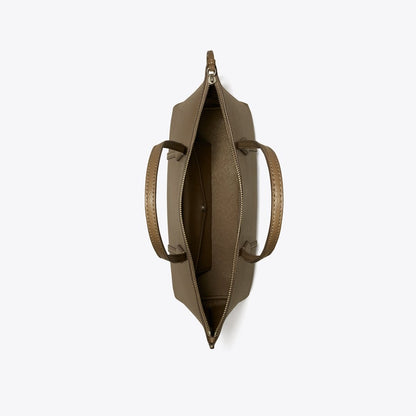 Tory Burch Small Perry Zip Tote Wild Mushroom