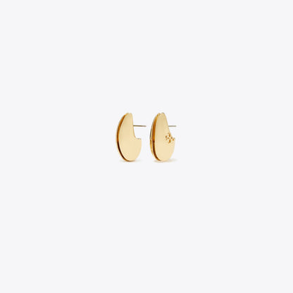 Tory Burch Small Pierced Earrings Light Brass