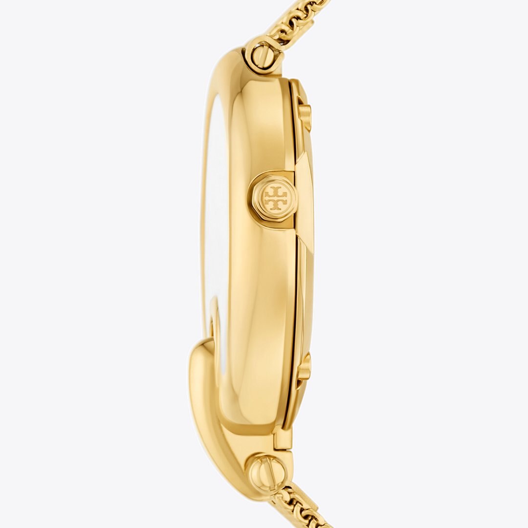 Tory Burch Small Pierced Watch IVORY/GOLD