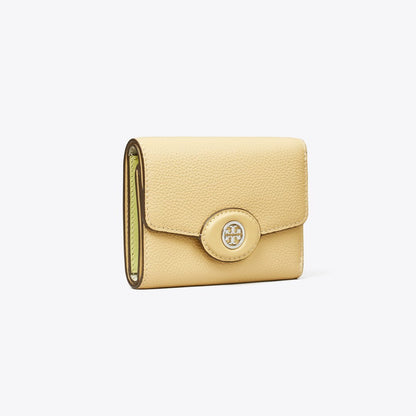 Tory Burch Small Robinson Pebbled Wallet Praline