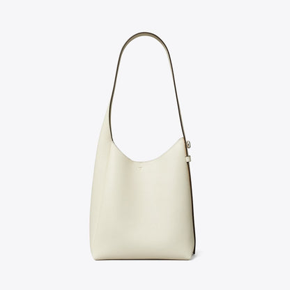 Tory Burch Small Romy Hobo Bag Light Cream