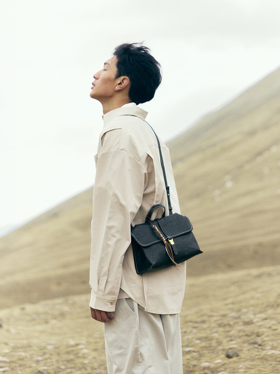 Songmont Small Shan Satchel Bag Onyx