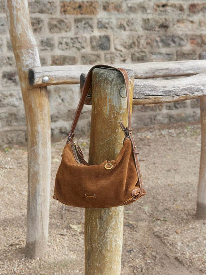 Songmont Small Yore Hobo Bag (Minimal Version) Sandal Suede