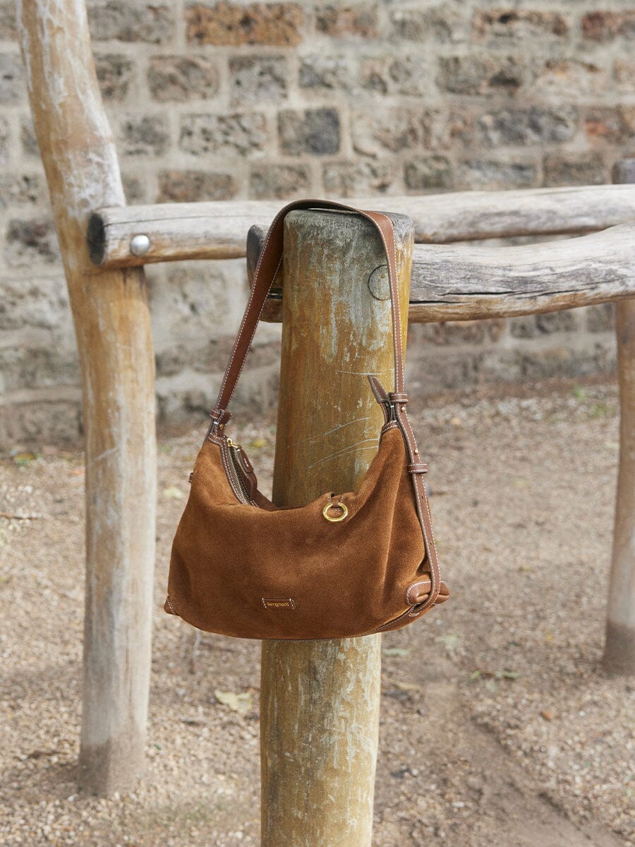 Songmont Small Yore Hobo Bag (Minimal Version) Sandal Suede