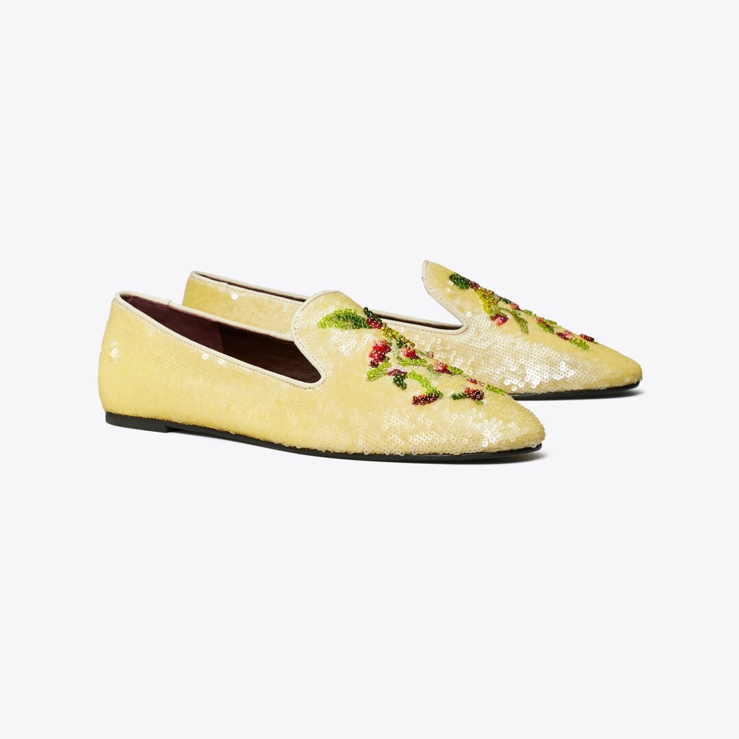 Tory Burch Smoking Slipper BEIGE