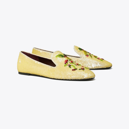 Tory Burch Smoking Slipper BEIGE