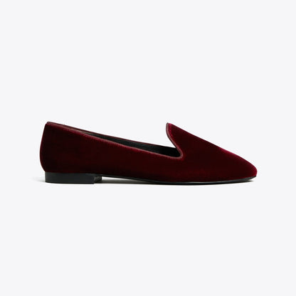 Tory Burch Smoking Slipper DARK CARMINE