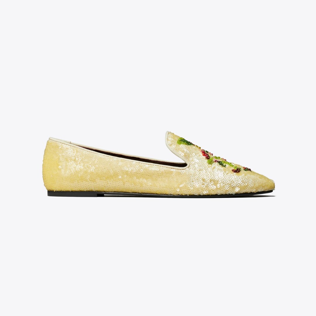 Tory Burch Smoking Slipper BEIGE