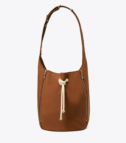 Spaghetti Strap Large Zip Bucket Bag BOURBON VANILLA / French Cream BOURBON VANILLA / French Cream