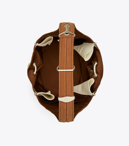 Spaghetti Strap Large Zip Bucket Bag BOURBON VANILLA / French Cream BOURBON VANILLA / French Cream