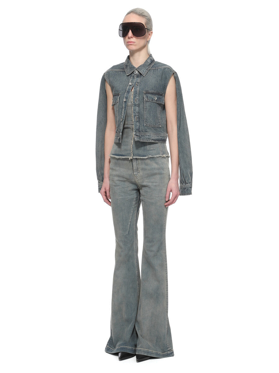 Rick Owens Cape Sleeve Cropped Outershirt