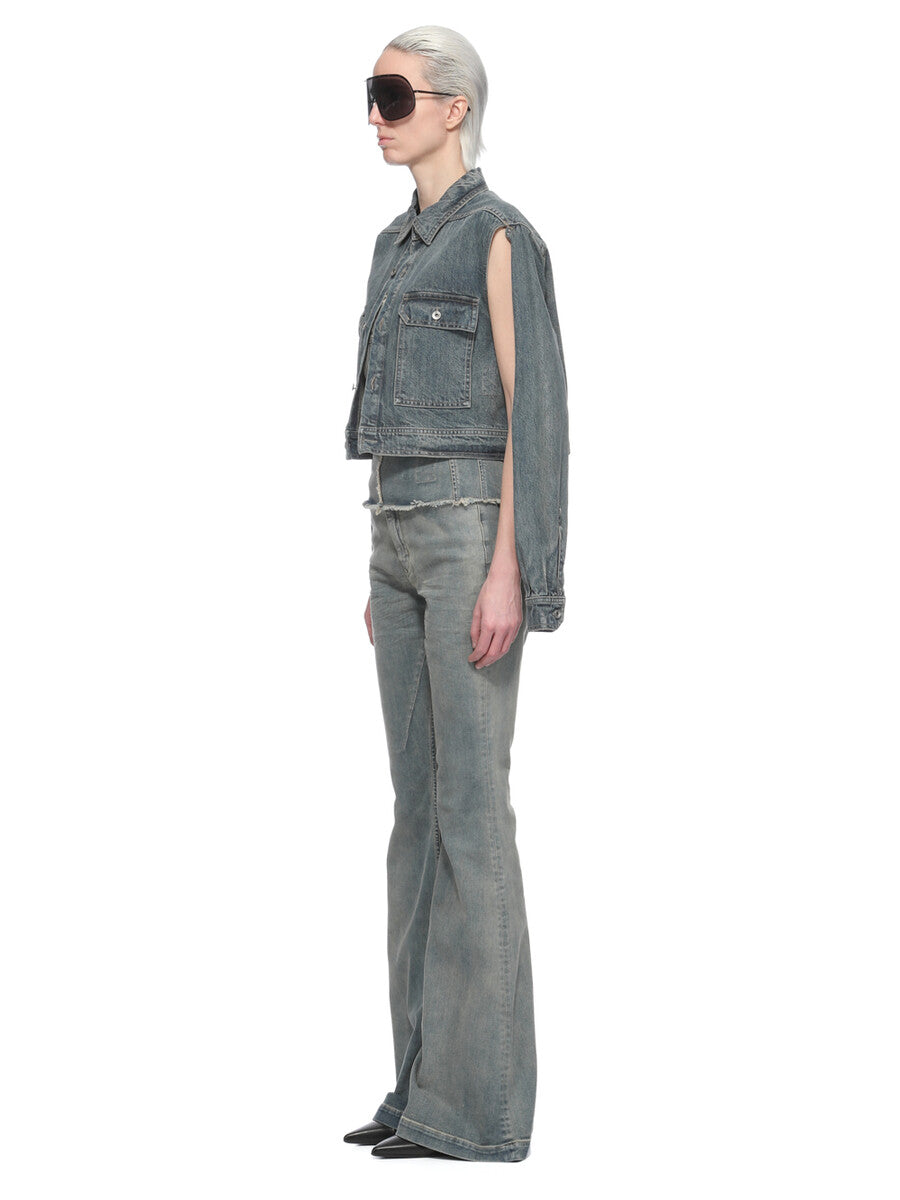 Rick Owens Cape Sleeve Cropped Outershirt